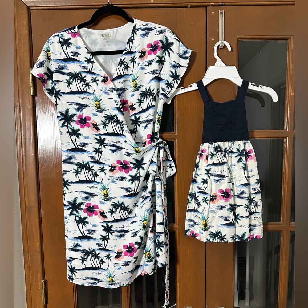 Tropical Print Mommy and Me Dress Set